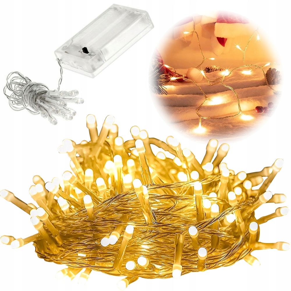 

Lampki Światełka Led Na Choinkę Baterie 1 M 10 Led