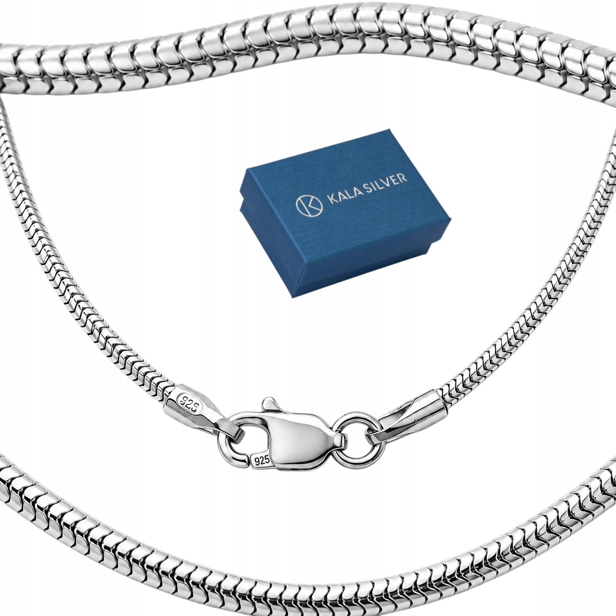 Stříbrný Řetízek 925 Dámská osmihranná zmijka diamantová 2,4 mm 55 cm