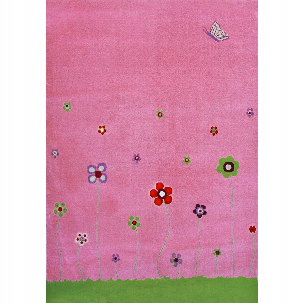 Wiosenne Kwiaty Różowy Dywan Dziecięcy Soft 160x230 cm IVI Carpets