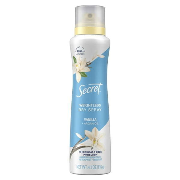 Antiperspirant Deodorant ve spreji pro ženy Secret Vanilla Argan Oil 116 g