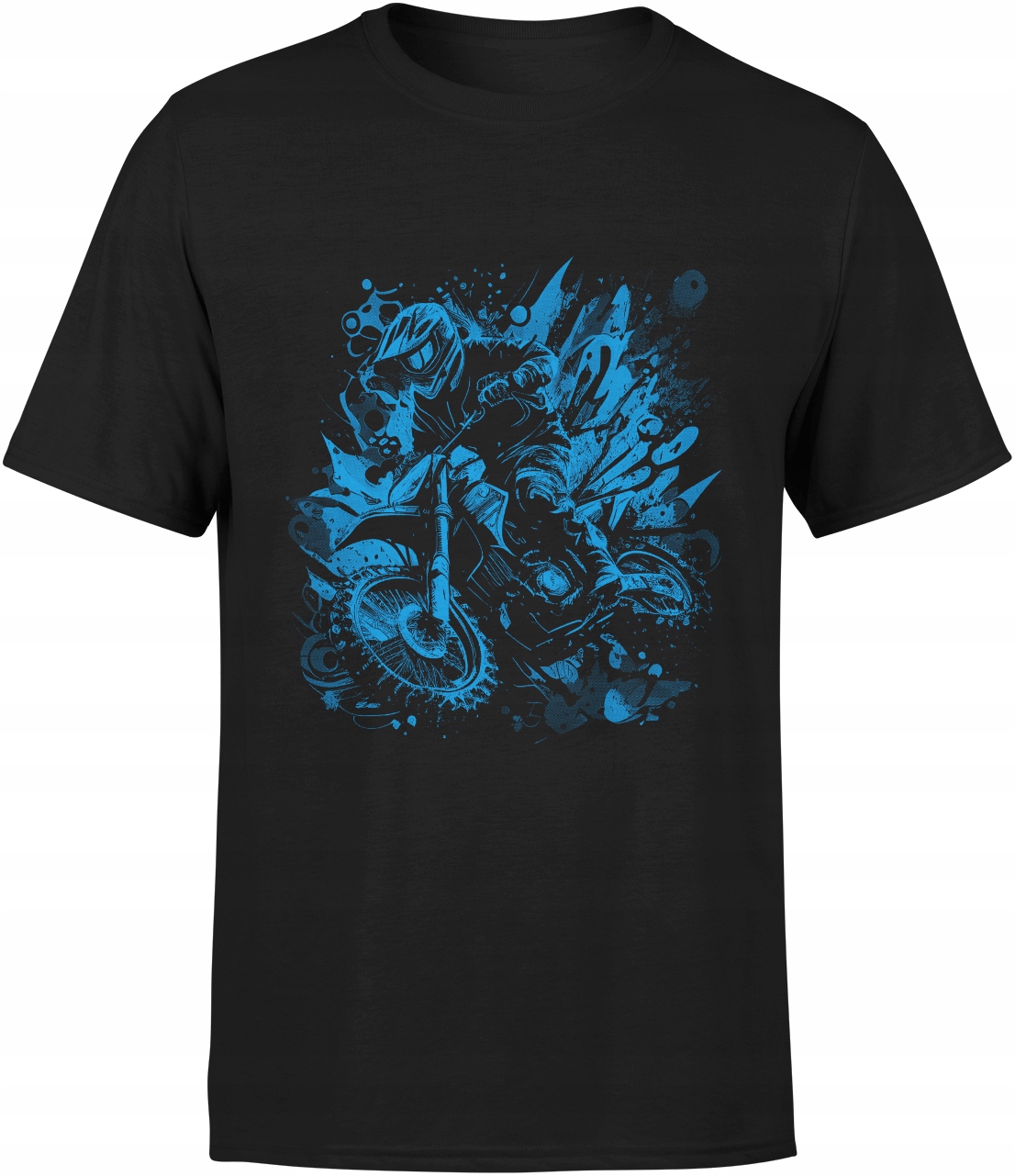 KOSZULKA MOTOCYKLOWA MĘSKA CROSS ENDURO CZARNA L T-SHIRT MĘSKI TSHIRT