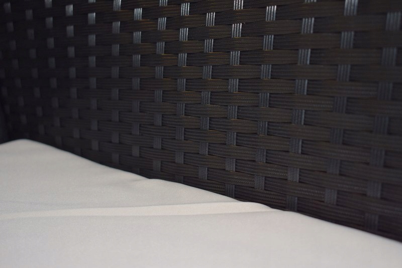 Meble rattanowe fotel wypoczynek stolik czarne Materiał dominujący technorattan