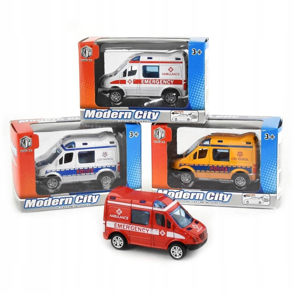 

Służby ratunkowe Pull back Auto metalowe