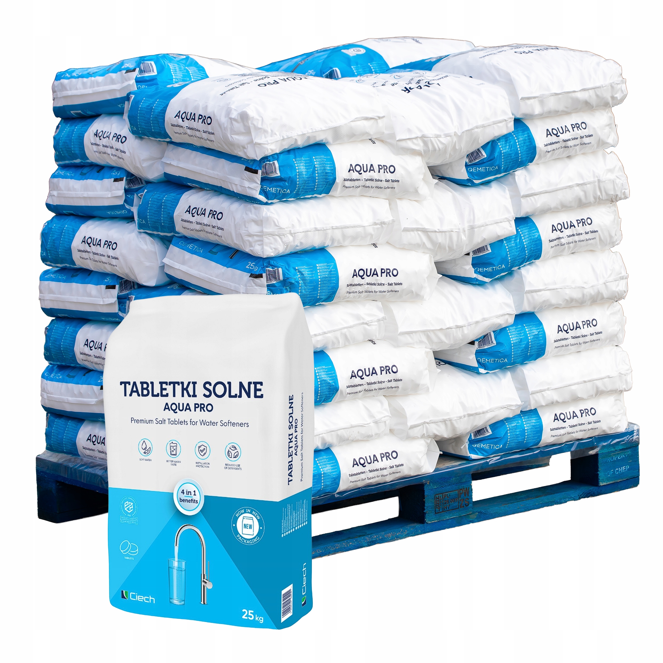 Sól Tabletki Solne Do Zmiękczacz Stacji Zmiękczaczy Uzdatniania Wody 1000KG