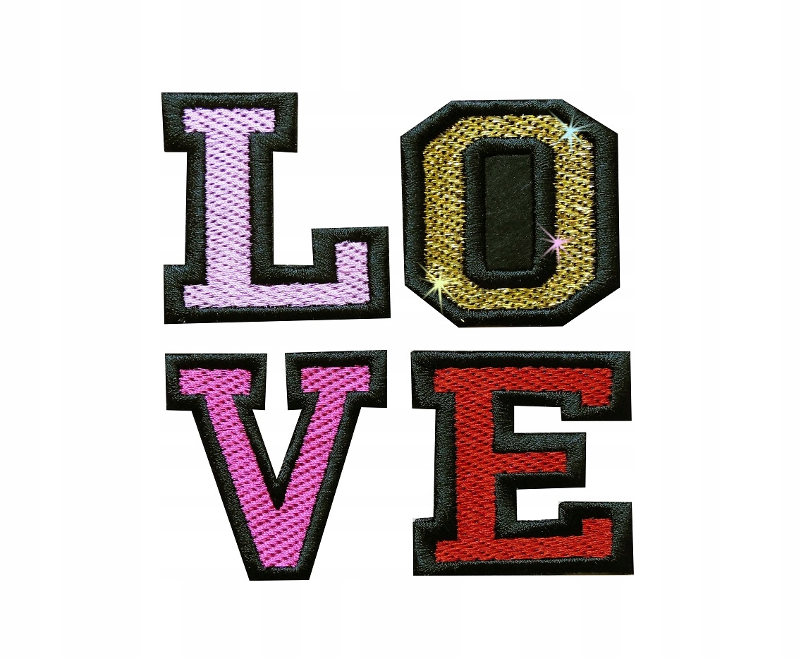 

Haftowane litery Naszywki napis Love na ubrania