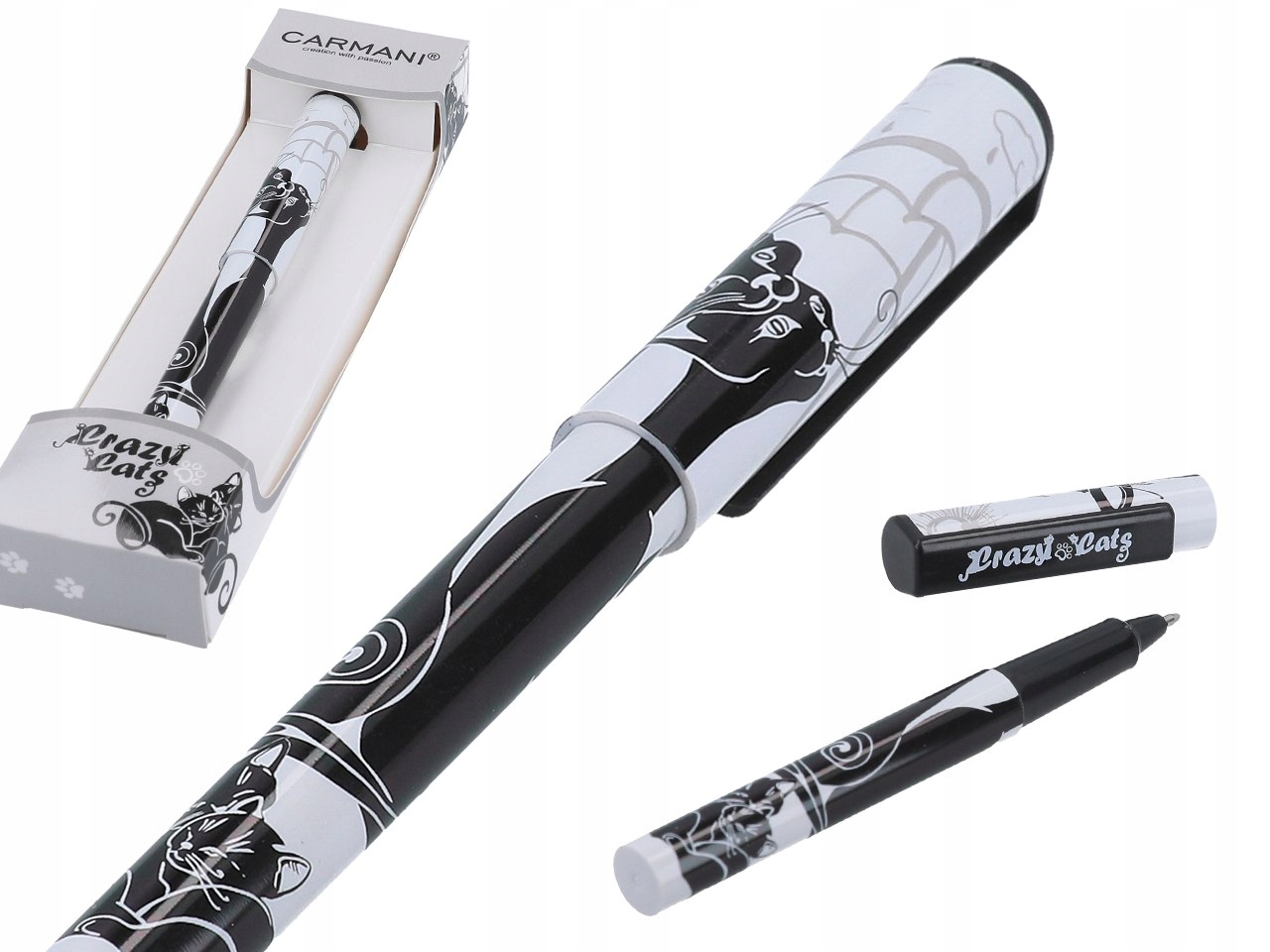 

Długopis Carmani z kotami koci świat Crazy Cats