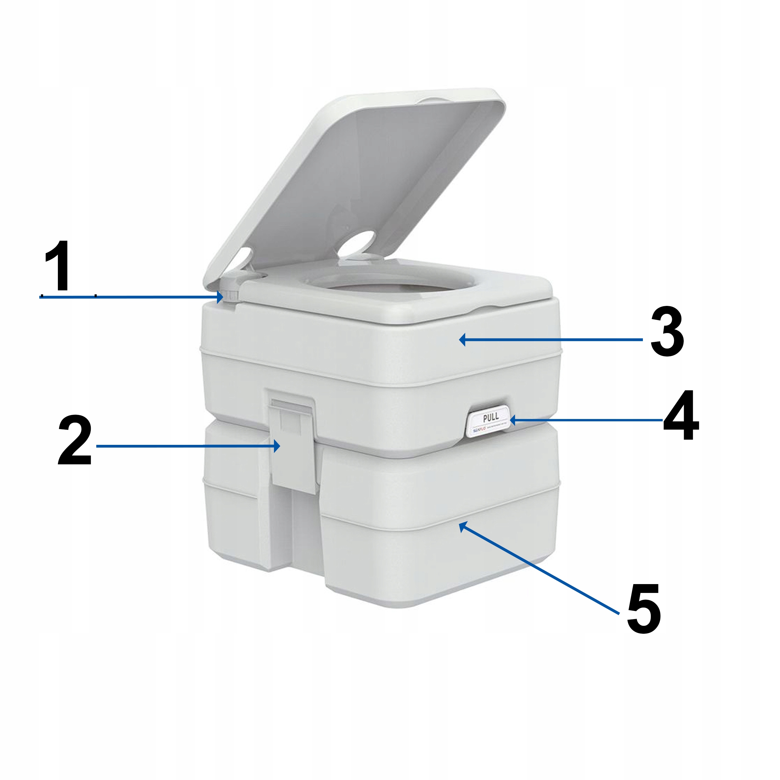 SEAFLO Przenośna Turystyczna Toaleta Mobilne WC Namiot Działka Kemping Marka MSW