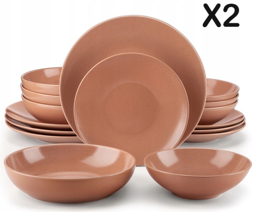 Serwis obiadowy kamionka prezent 32szt / 8 osób