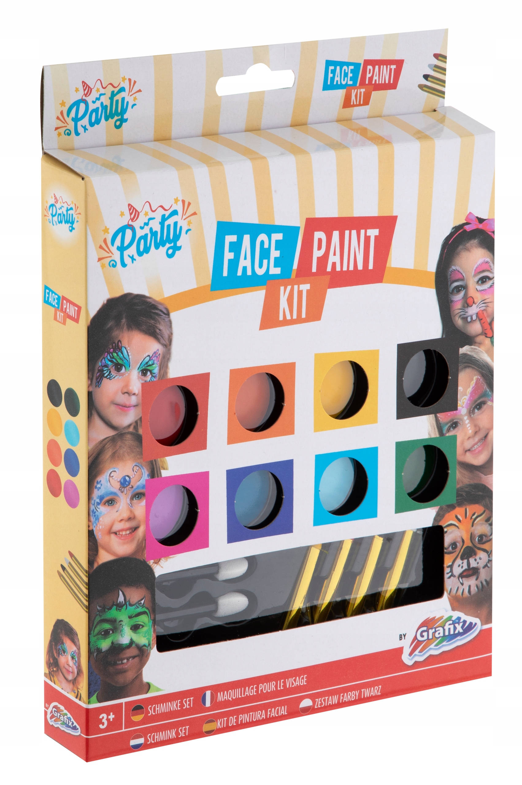 FARBKI do TWARZY duże 16 elementów PREMIUM GRAFIX Marka Grafix