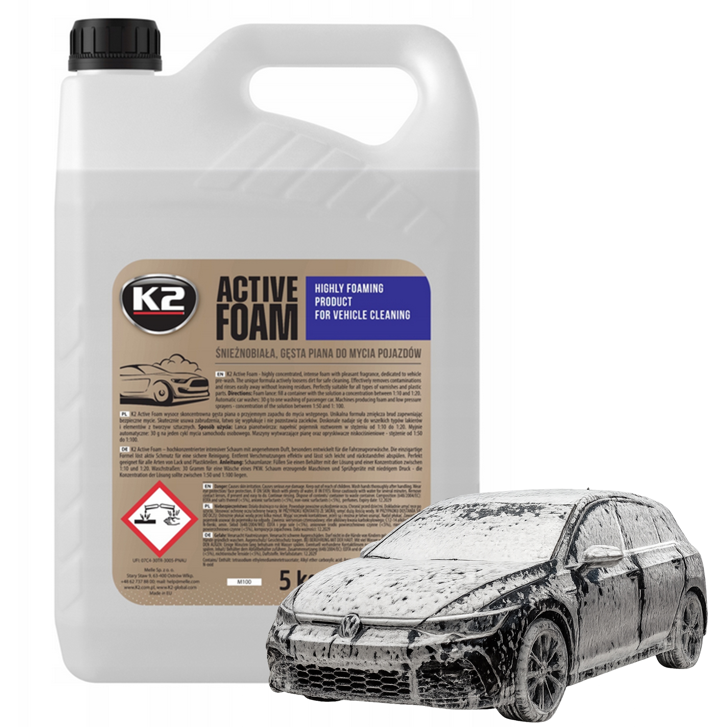 Aktywna piana do mycia auta K2 Active Foam 5L