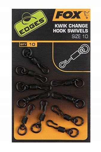 Krętlik z szybkozłączką Fox Kwik Change Hook 10
