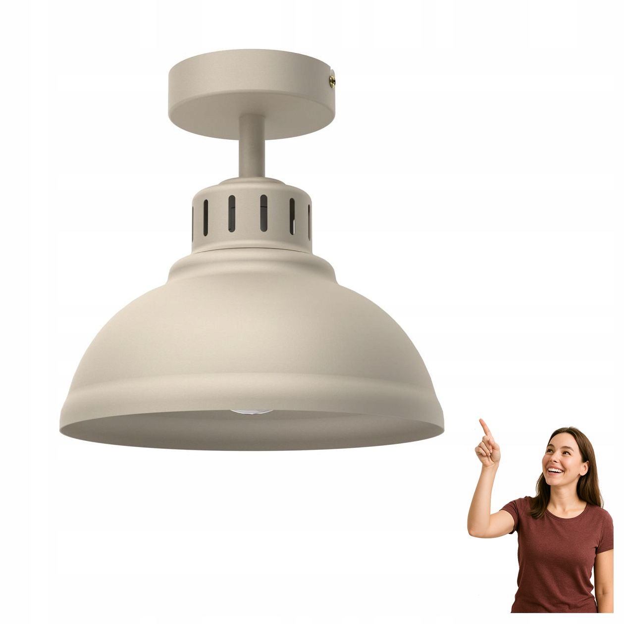 Béžová kovová stropní svítidlo Sven 8888 Luminex