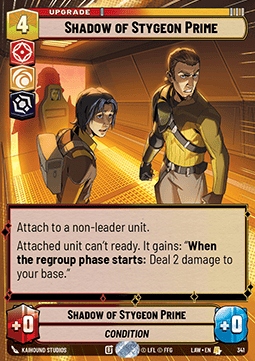 Karta Shadow of Stygeon Prime (V.1) Hyperspace SWU LAW #341