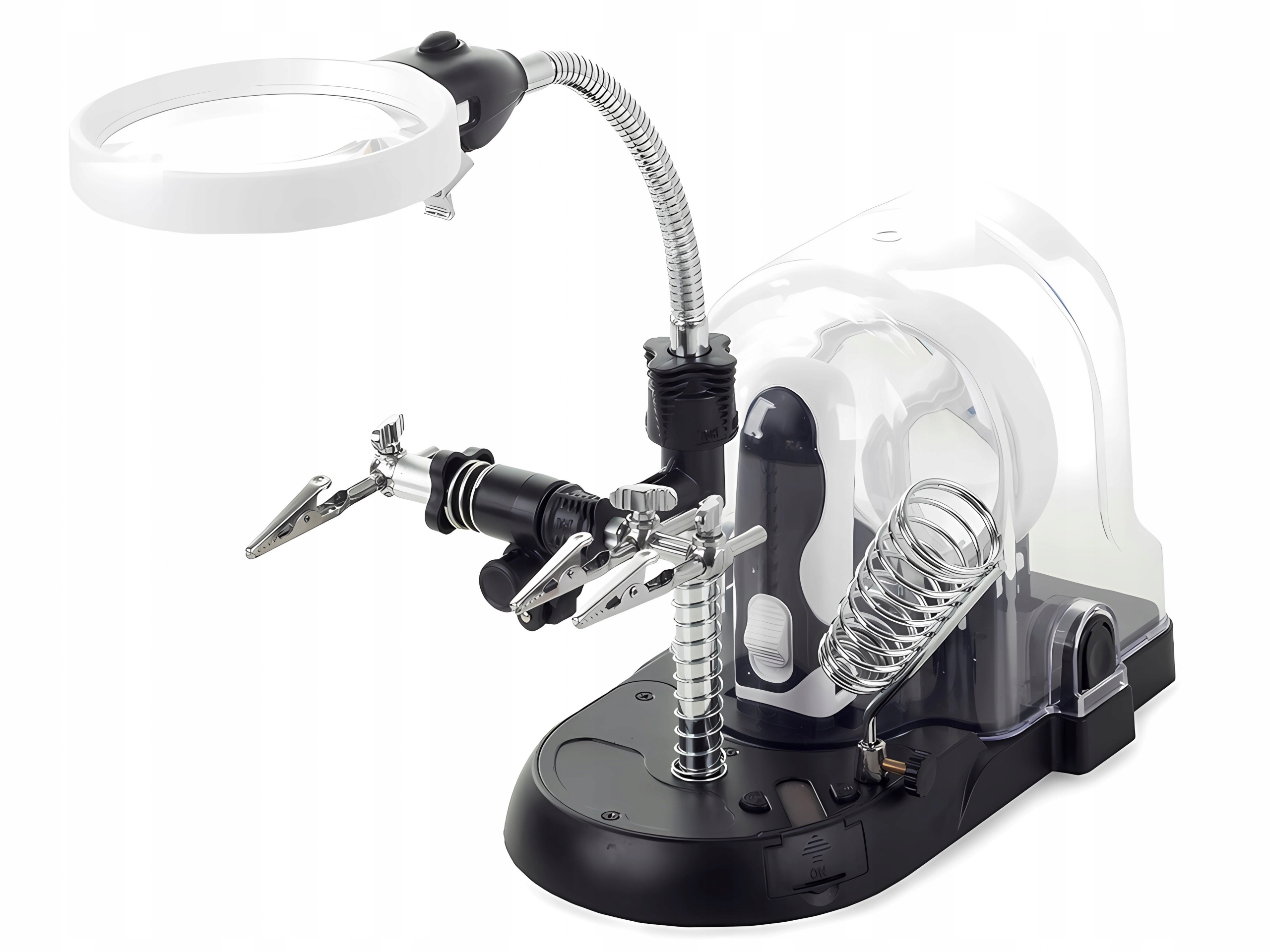 Verk 09113 Držáček s lupou-třetí ruka s Led osvětlením