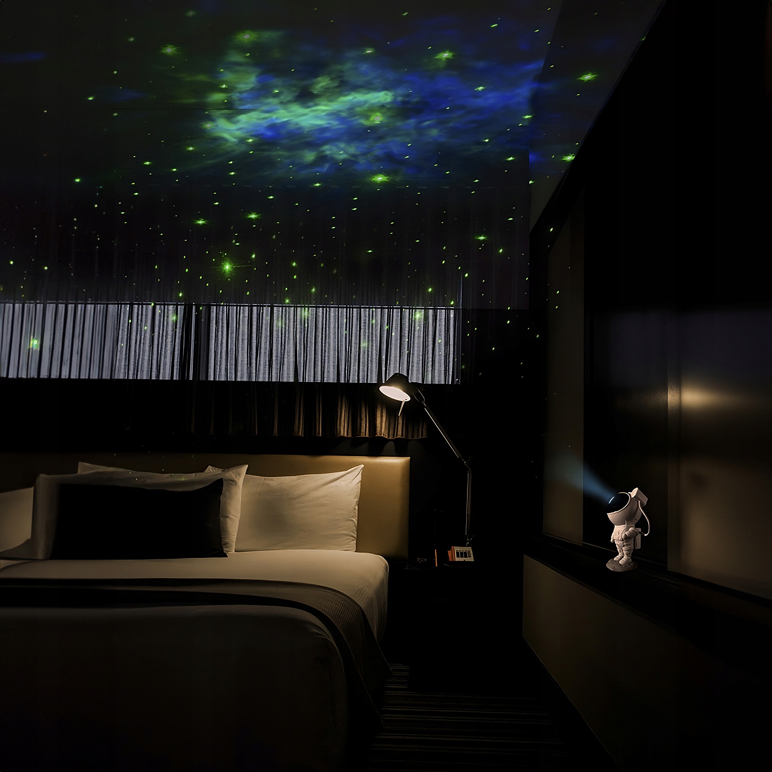 PROJEKTOR GWIAZD NIEBA LED LAMPKA NOCNA ASTRONAUTA XXL Stan opakowania oryginalne