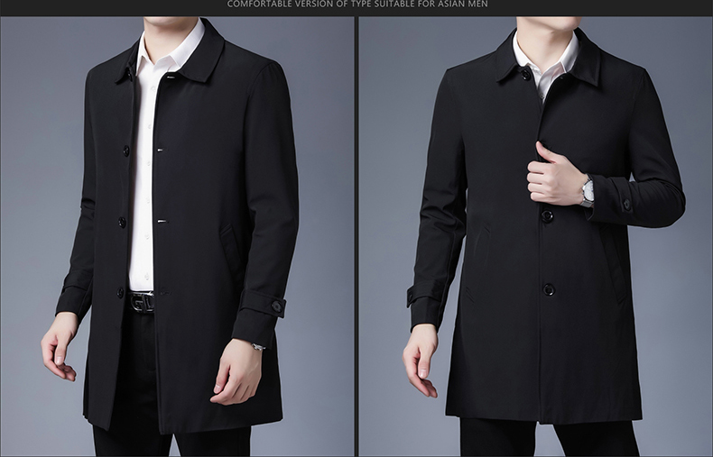 MĘSKA JESIENNA PŁASZCZ PROCHOWIEC PARKA BIZNESOWA Płeć mężczyzna