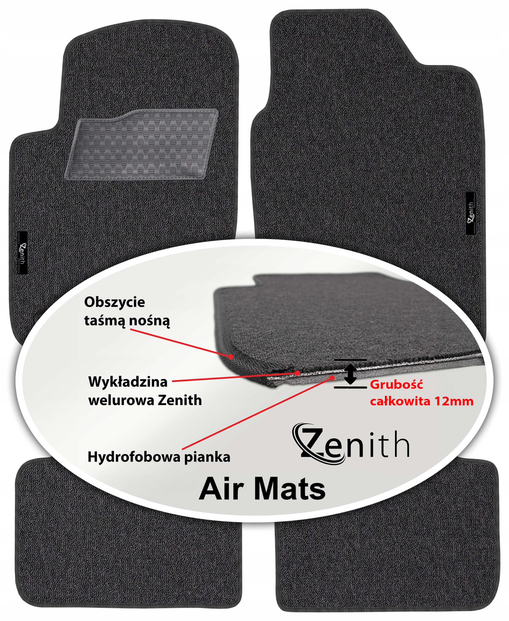 Freelander I Suv Fl 2000-2006 Velúrové koberčeky do auta Zenith Air Mats