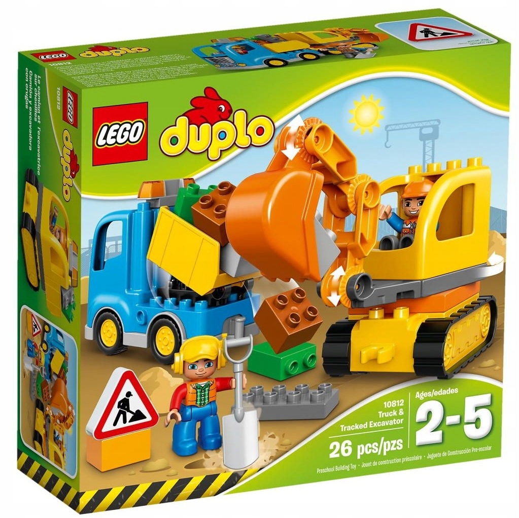 Lego 10812 Duplo Ciężarówka Wywrotka Koparka budowa roboty drogowe