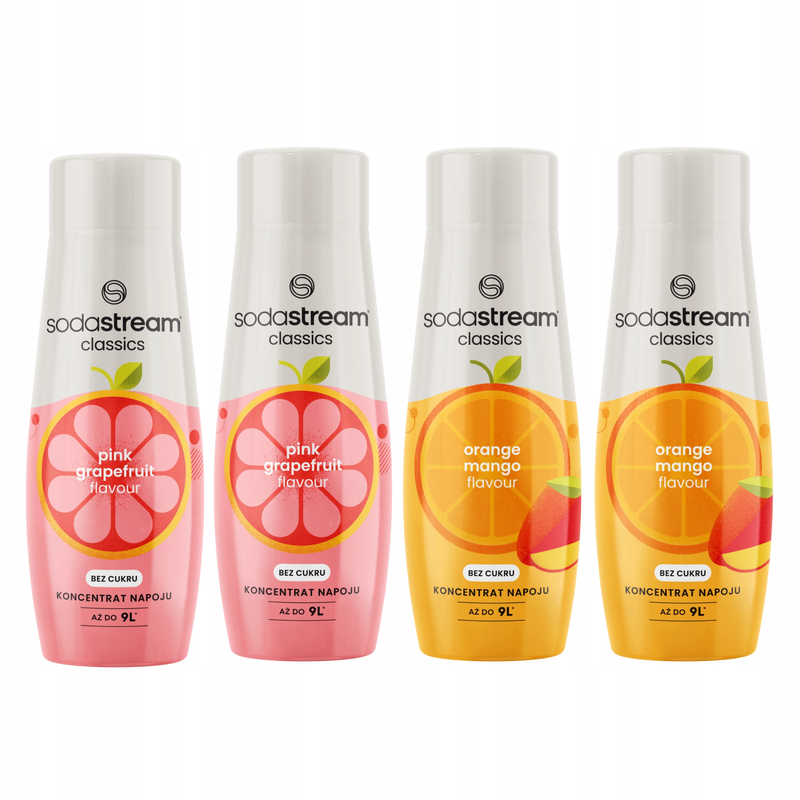 SodaStream Sada 4 koncentrátů 440 ml pro perlivou vodu, ředění