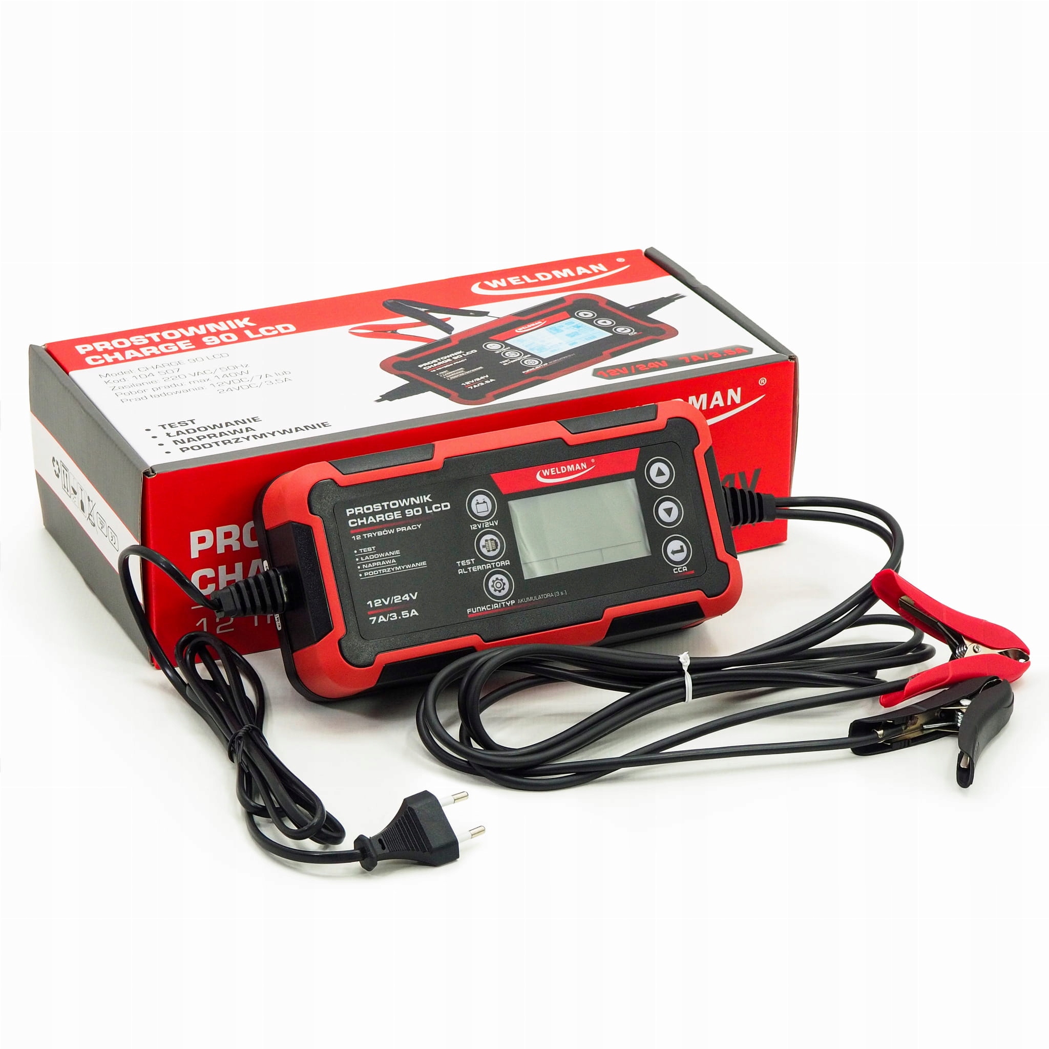 

Prostownik Weldman Charge 90 LCD12V/24V