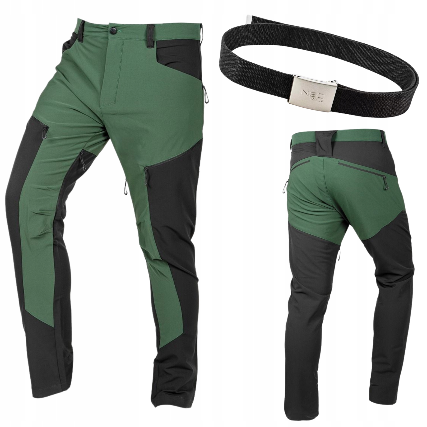 Neo Spodnie Robocze Męskie z Paskiem Stretch Uniwersalne Taktyczne Bojówki