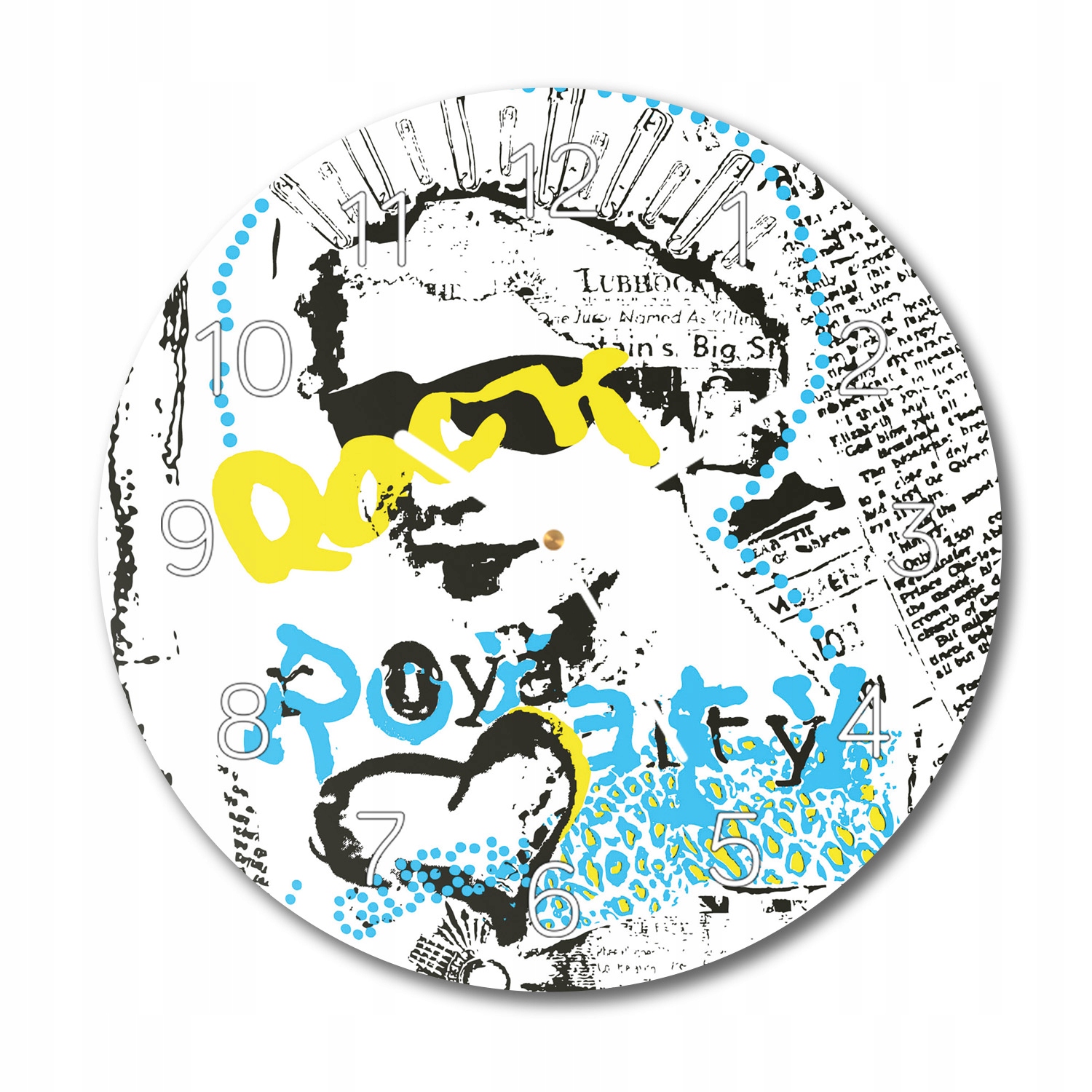 

Królowa pop art do sypialni foto-zegar fi 30 cichy