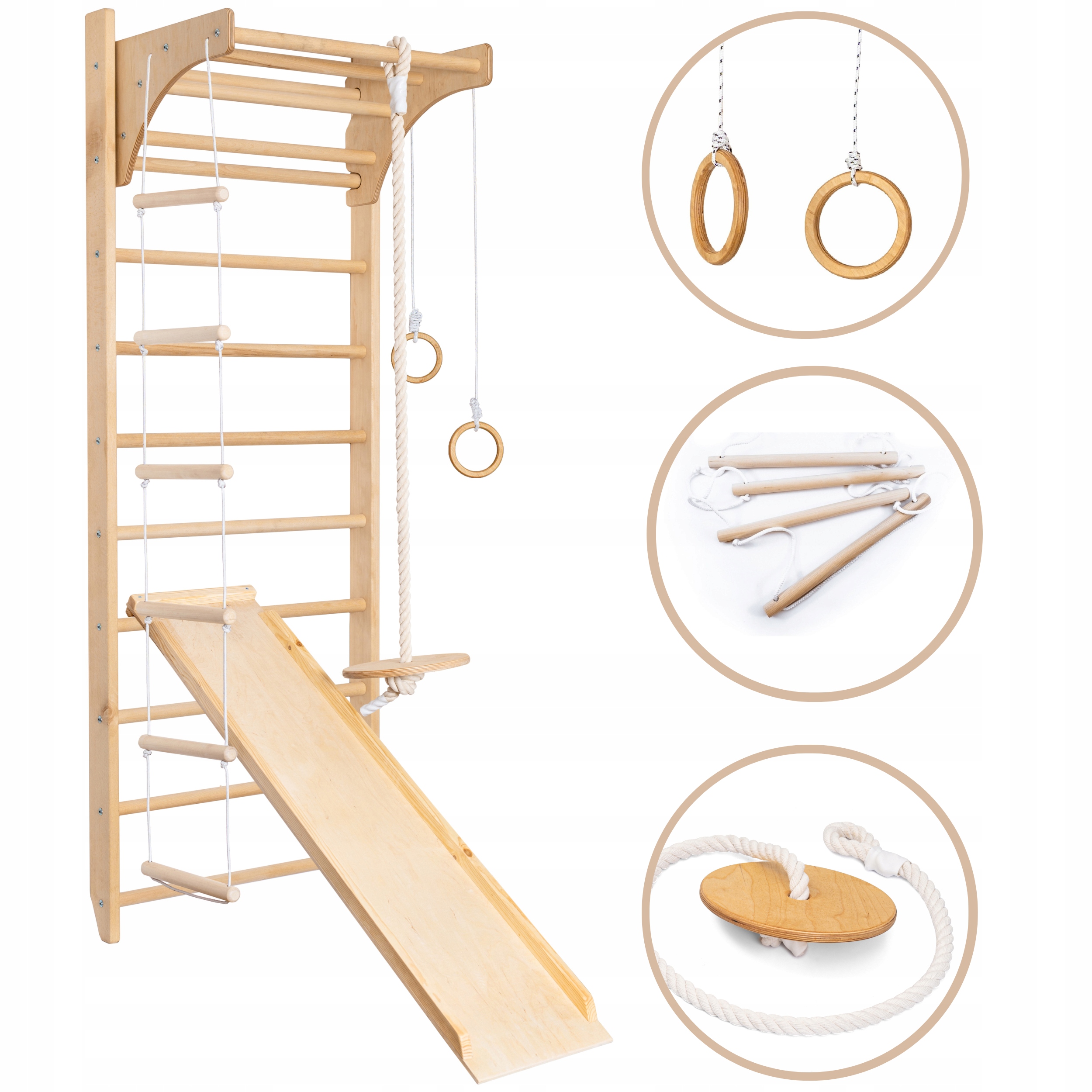 Rehabilitační gymnastický žebřík pro cvičení s skluzavkou