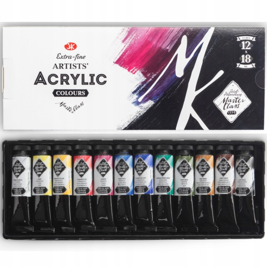 Akrylové barvy Master Class 12x18ml