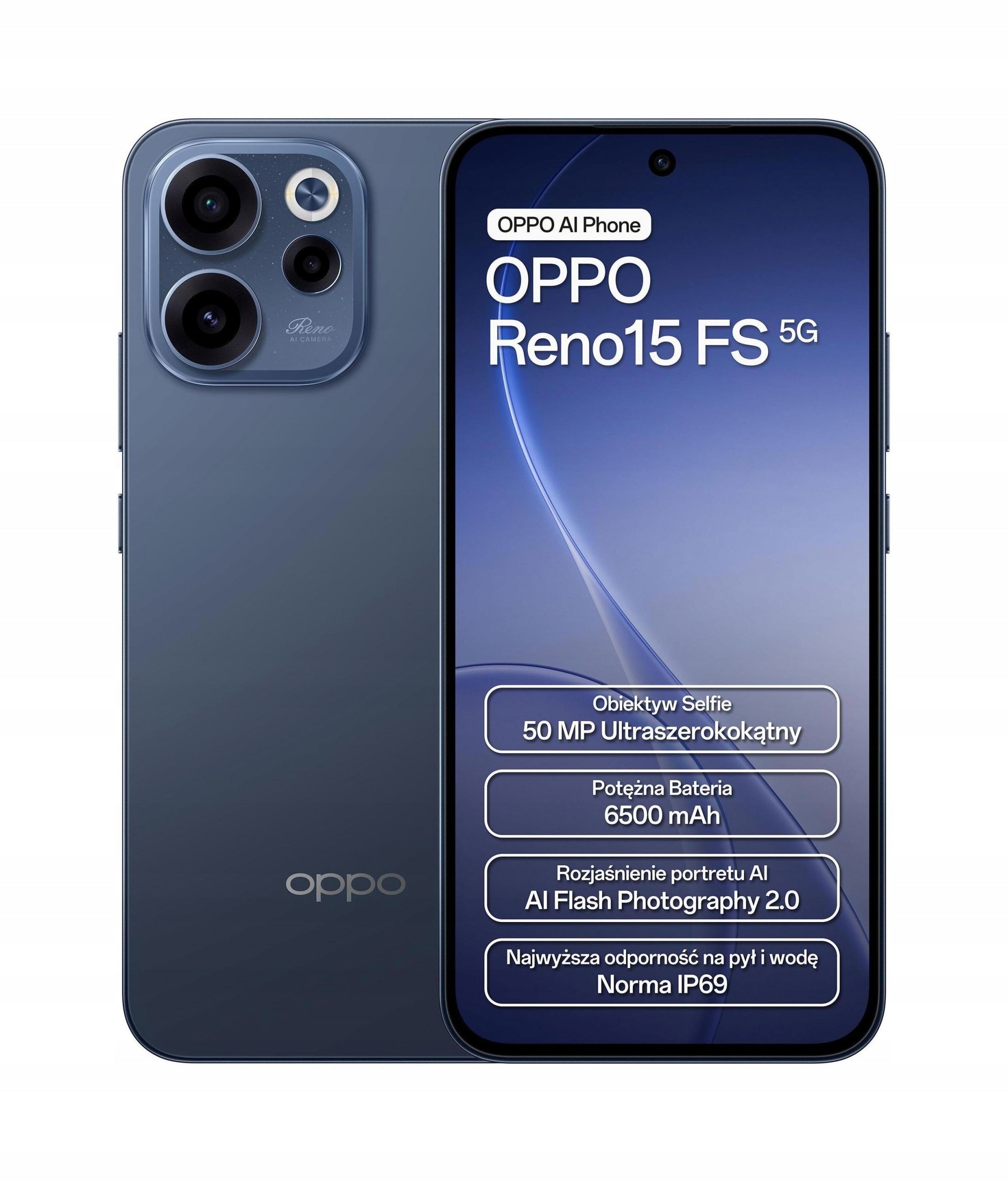 Smartfón Oppo Reno15 Fs 8 Gb 512 Gb 5G eSIM Tmavomodrý Twilight Black
