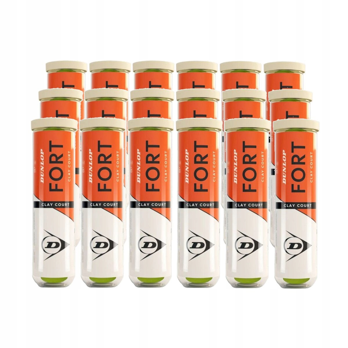 Tenisové míčky Dunlop Fort Clay Court 18 x 4 ks