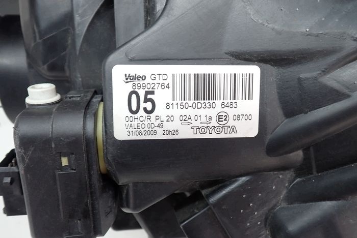 TOYOTA YARIS II LIFT 09-12 reflektor left light left
