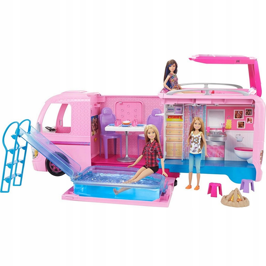 

Duży camper Barbie FBR34 największy XXL lol Basen