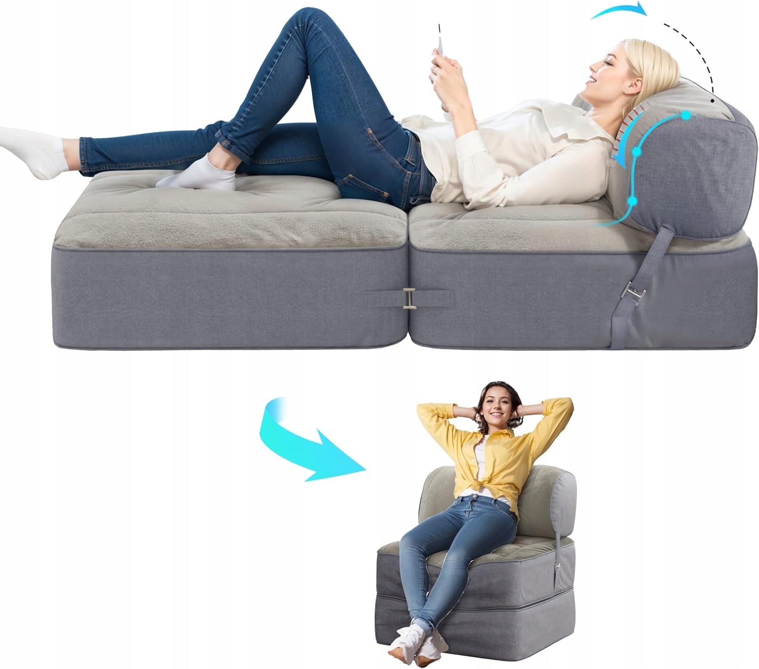 Rozkladacia pohovka, rozkladacia pohovka do obývačky, šedá