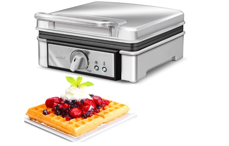 Vaflovač 1400 W 2 Vafle Regulace Teploty Hluboké Desky