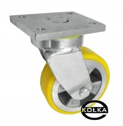 Hliníkovo-polyuretanové kolo o průměru 125 mm, v otočném, svařovaném pouzdře