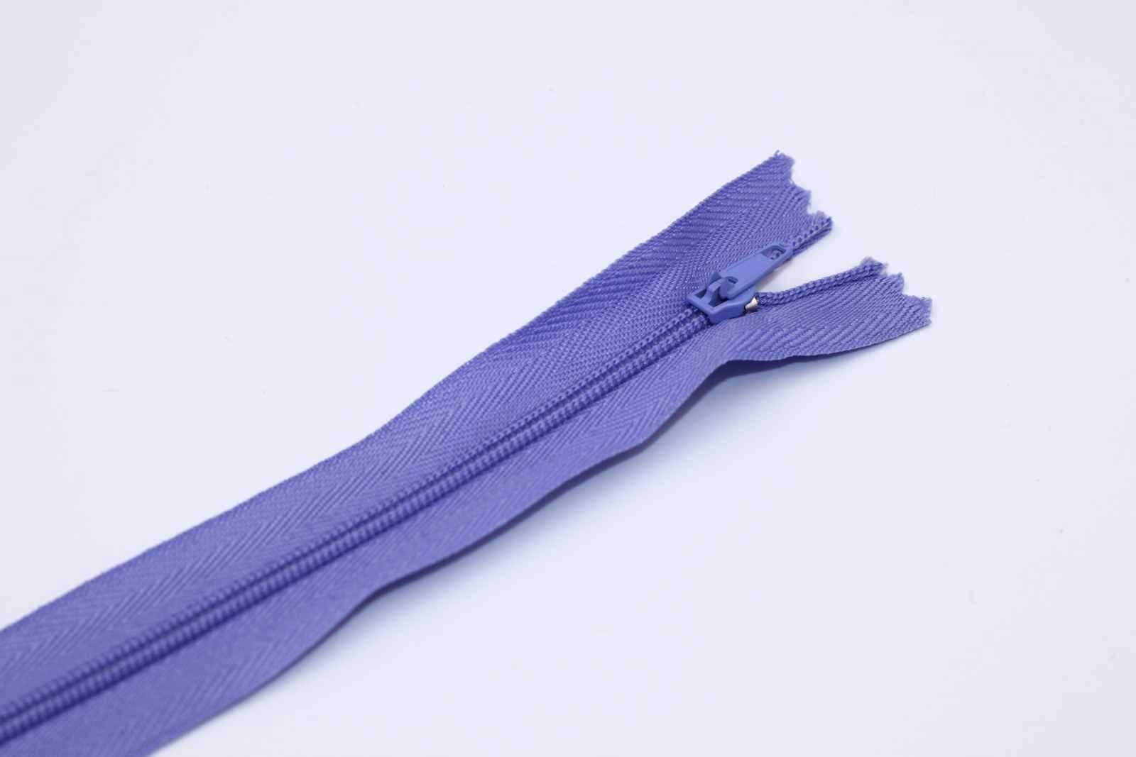 Zamek błyskawiczny spiralny 18 cm fioletowy jasny