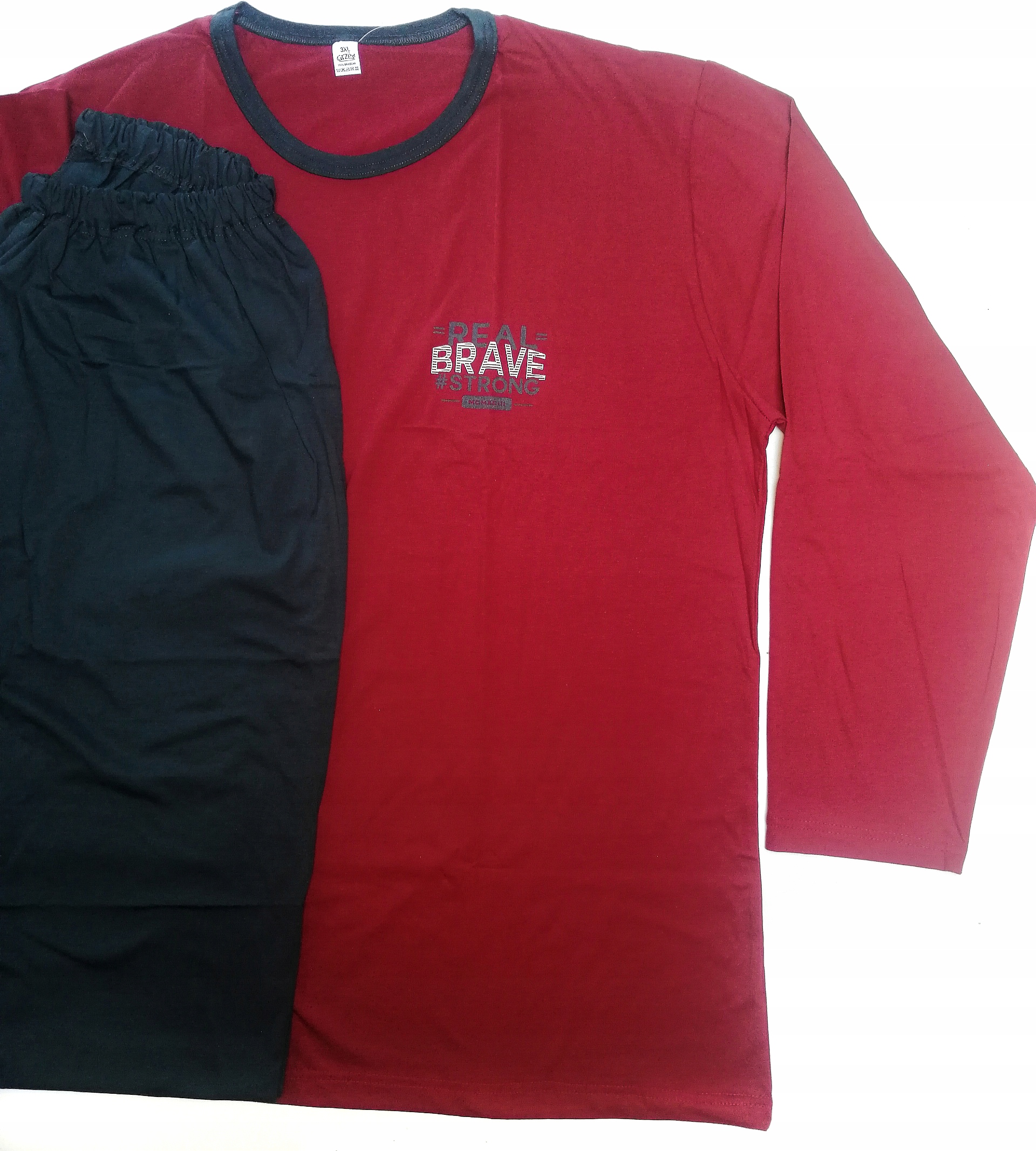 

Polska piżama 6XL długi rękaw spodnie bawełna 100%