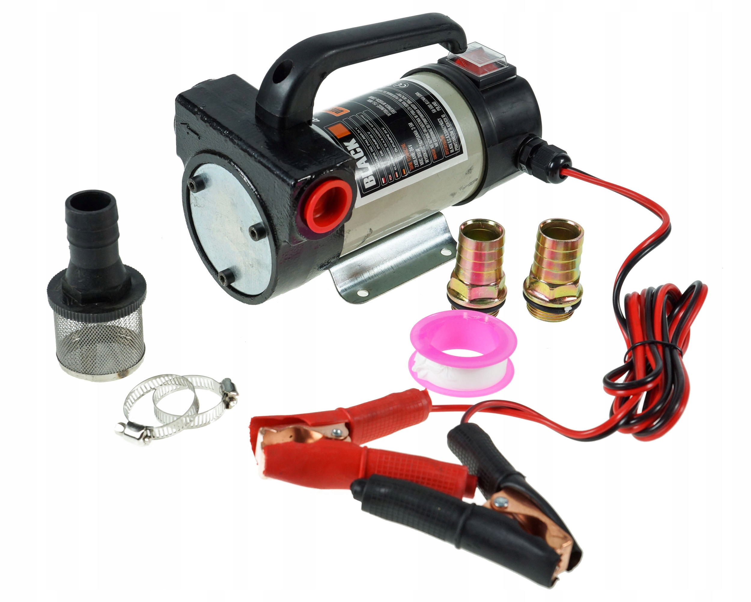 POMPA DO SPUSZCZANIA PALIWA ROPY OLEJU 12V POMPKA Brand Black