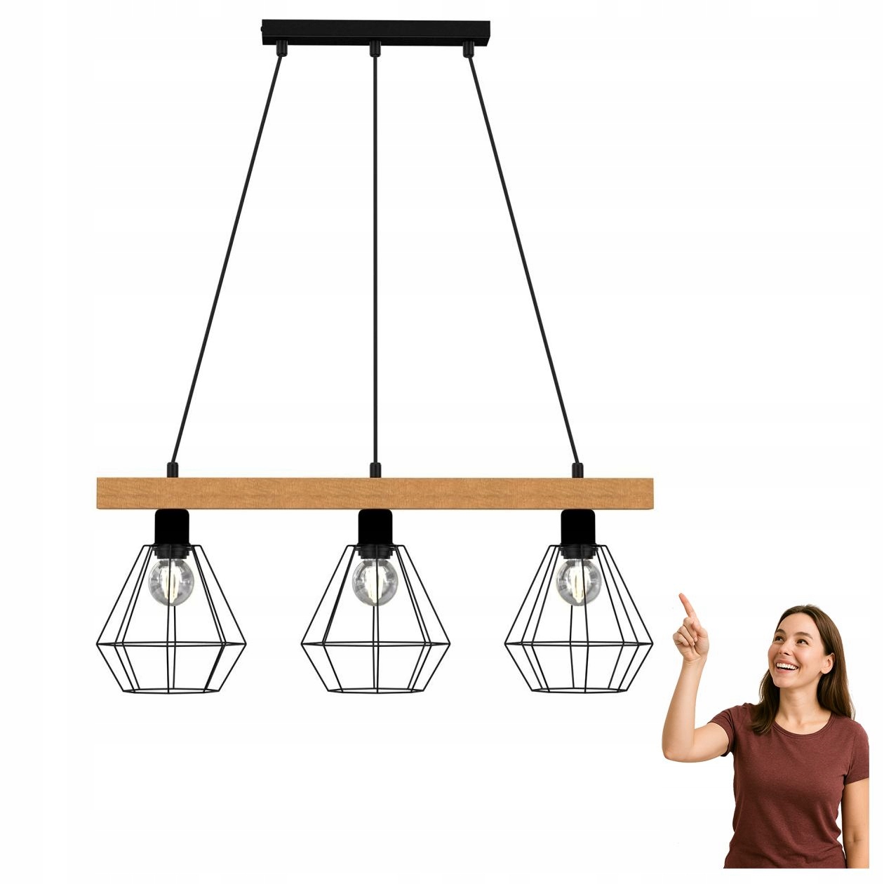 Trojitá závesná lampa na lište Vastra 4103 Luminex