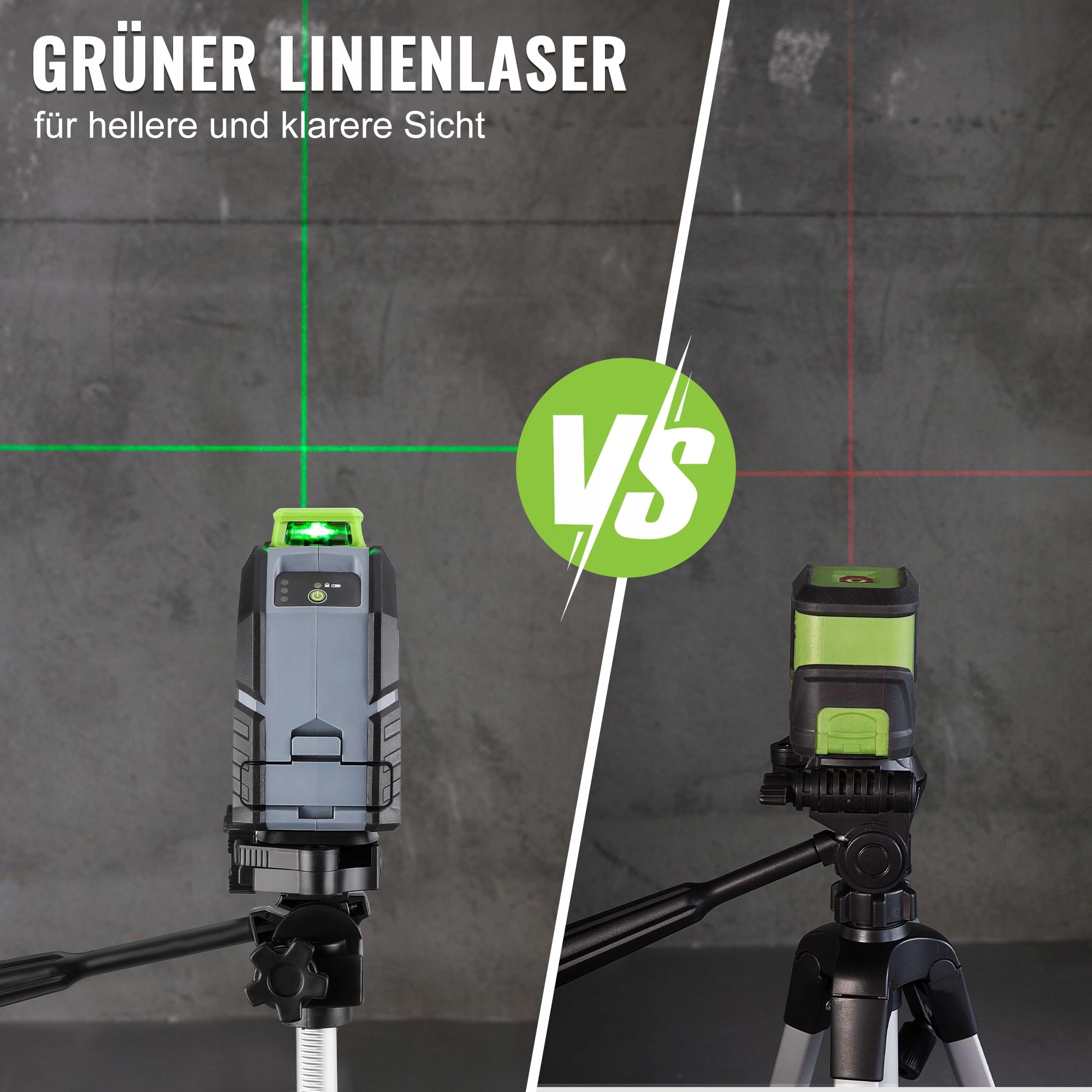 WORKPRO Laser Dalmierz 360 Zielony Krzyżowy 30m Poziomica — miniatura 5