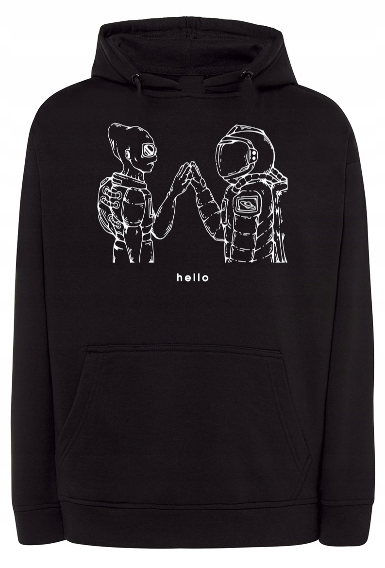 Pánská mikina s potiskem Kosmici Alien Hello vel. 3XL