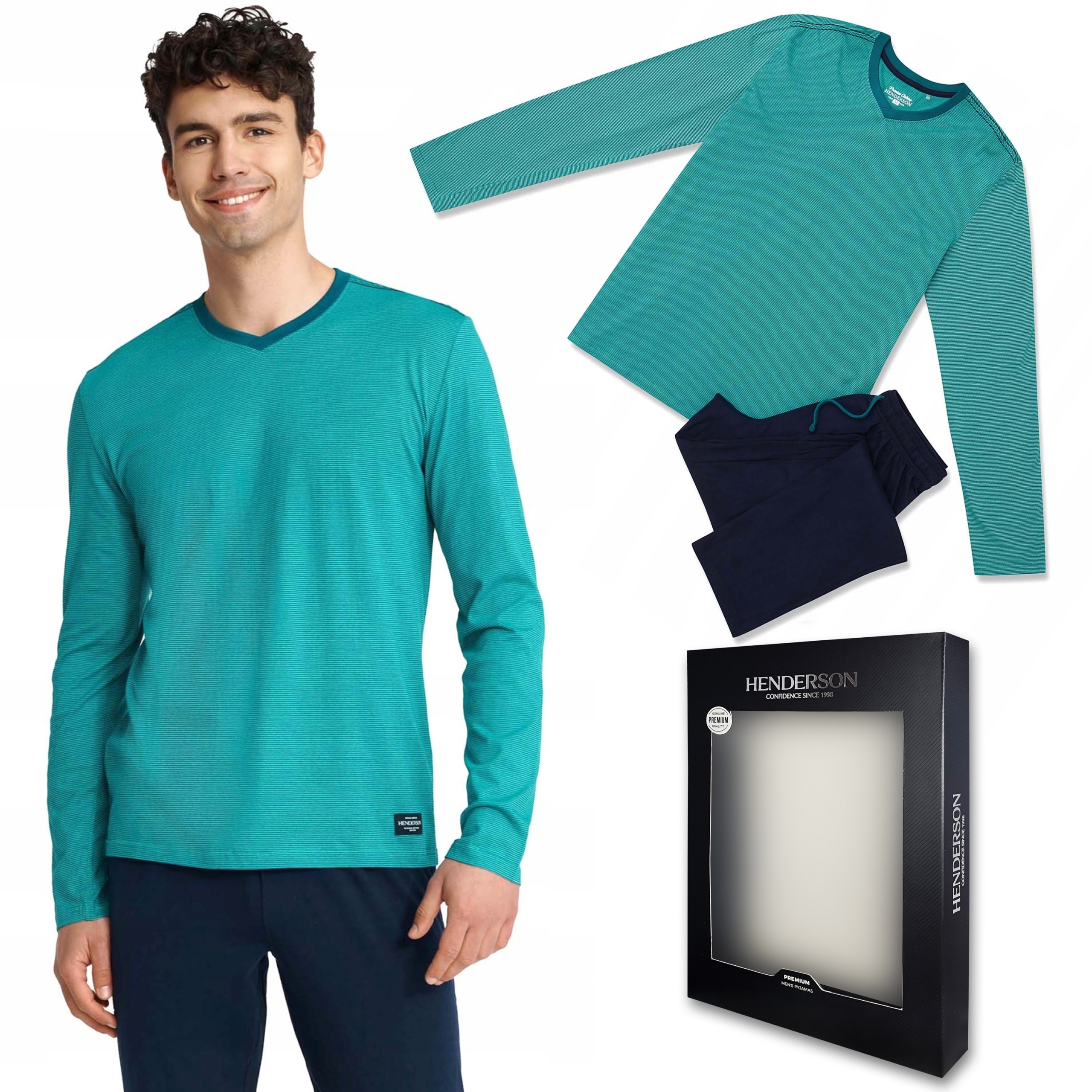 Henderson Pánské pyžamo s Dlouhým Rukávem XL