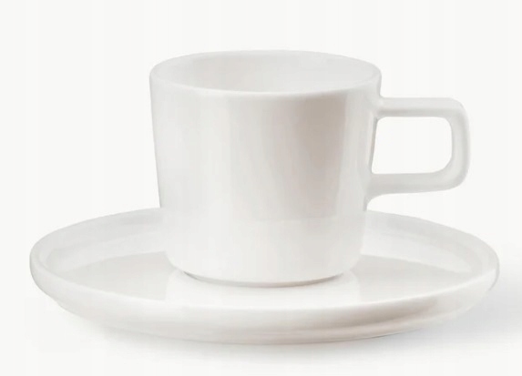 Fine Bone China šálky na espresso s podšálkou, 6 kusov