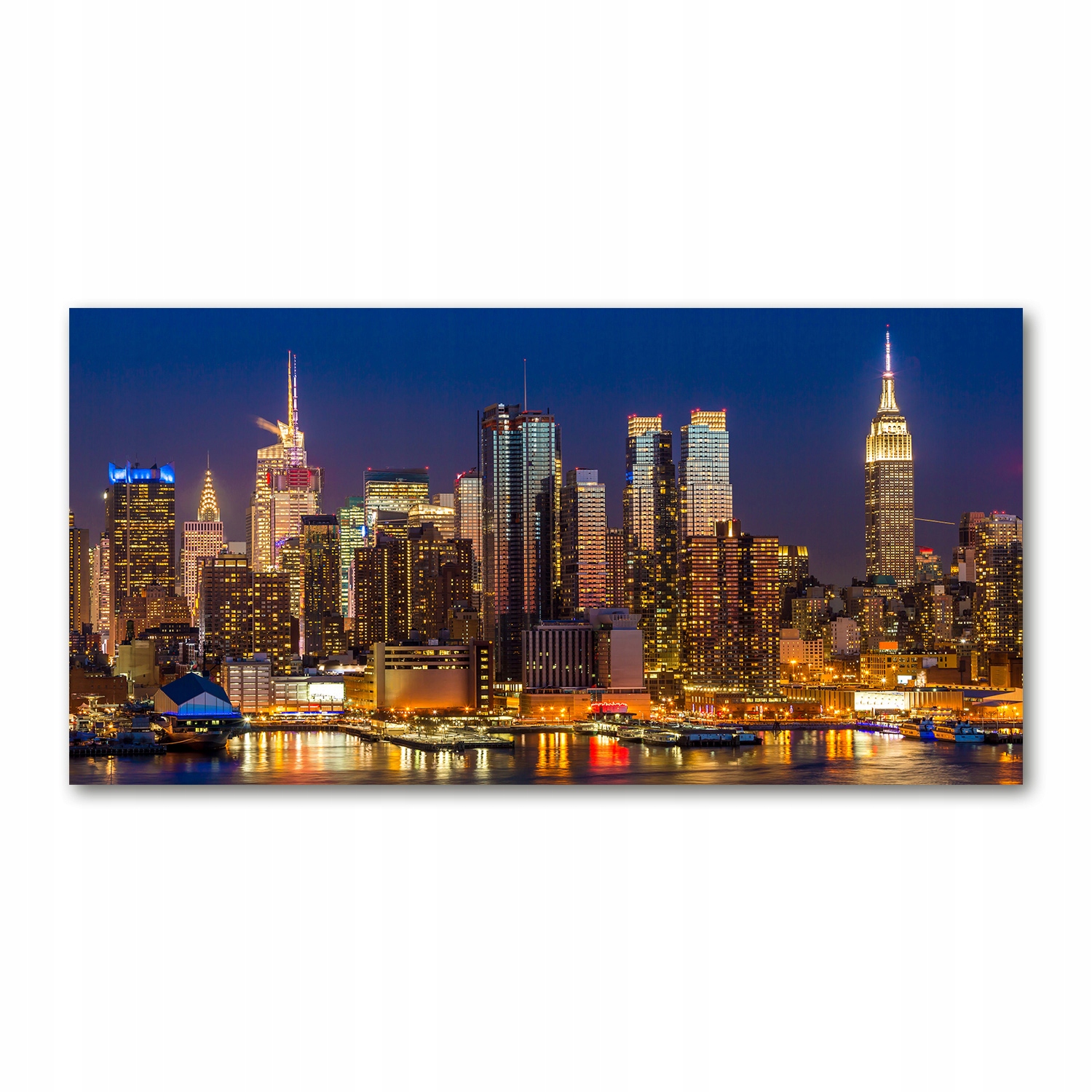 

Foto obraz akryl zdjęcie Manhattan nocą 120X60 cm