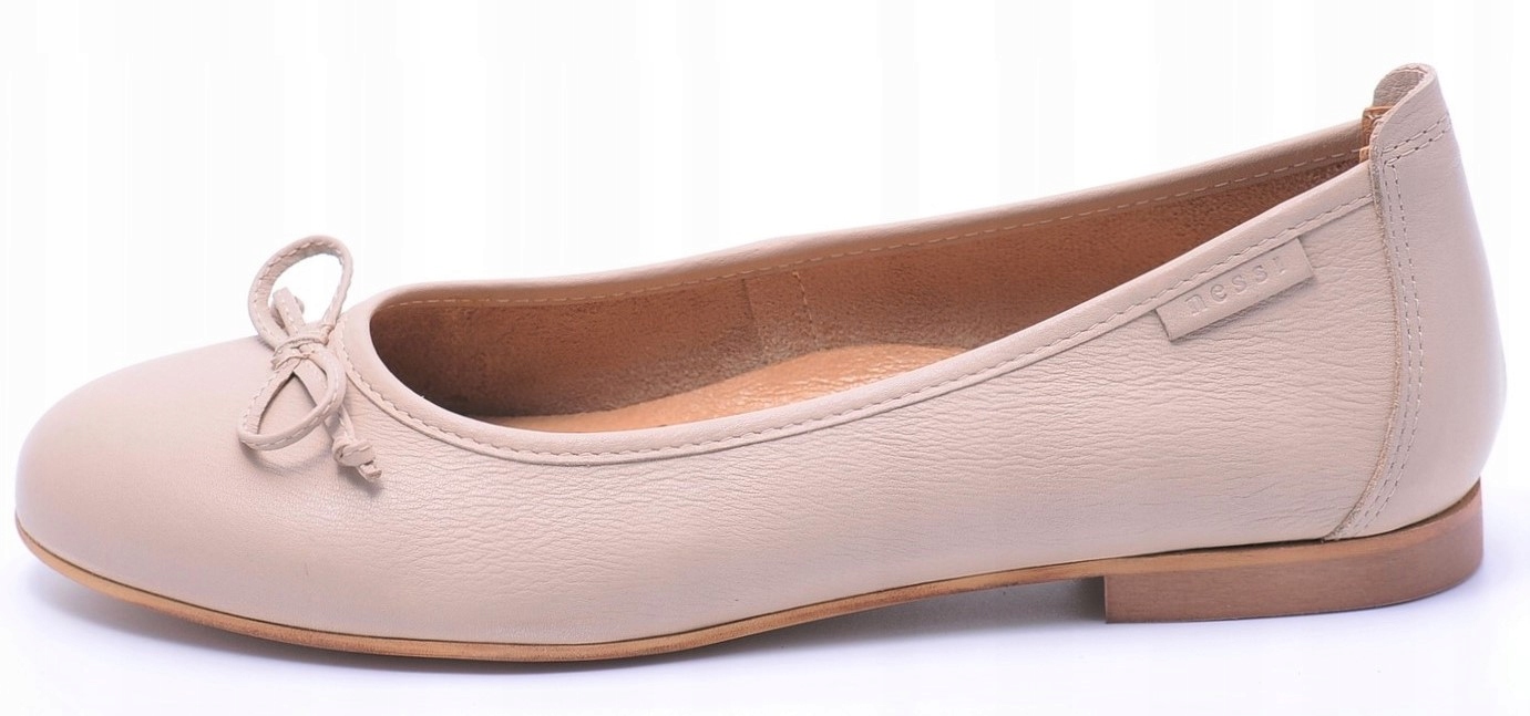 Nessi 23433 Balerína růžová s mašličkou kůže vel 36
