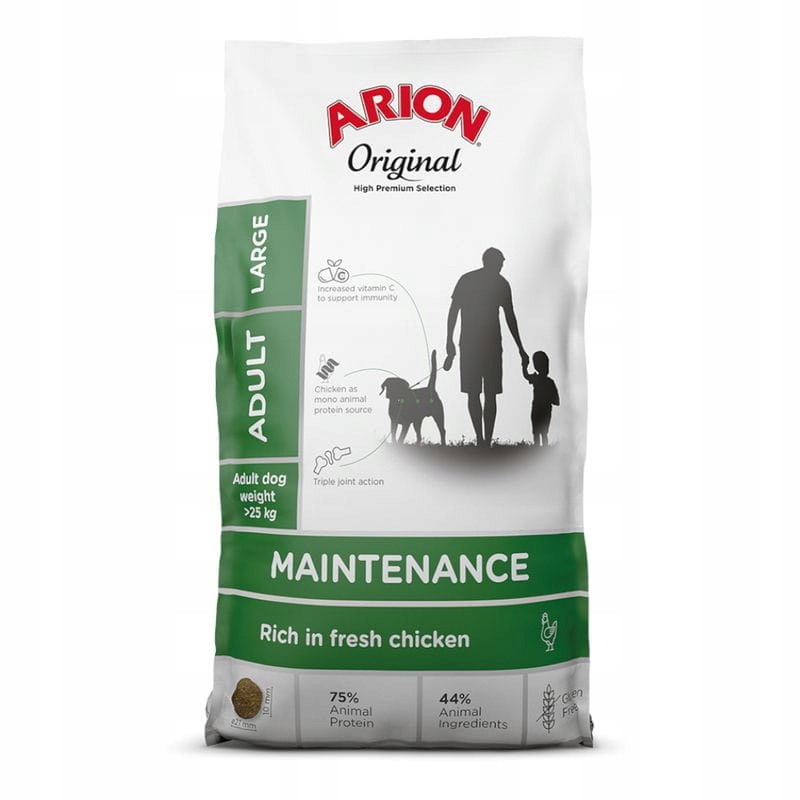 Arion Original Maintenance Large Breed Chicken, 12 kg, Data Czerwiec