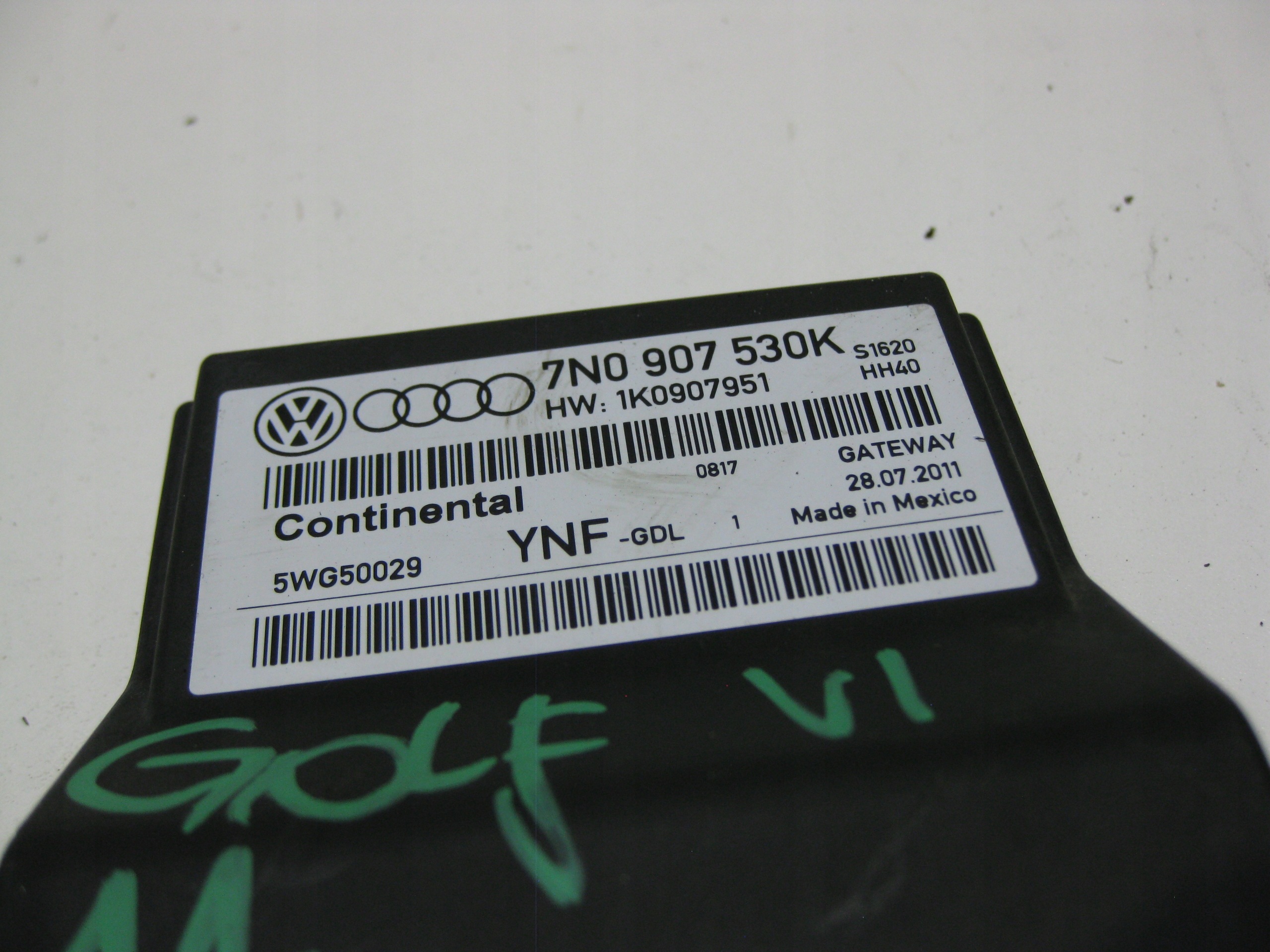 VW GOLF VI KOMBI 11R control unit module GATEWAY 7N0907530K