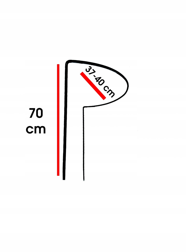 PERGOLA OGRODOWA METALOWA PODPORA DO ROŚLIN KWIATÓW OBEJMA CZARNA 70 CM Rodzaj łuk