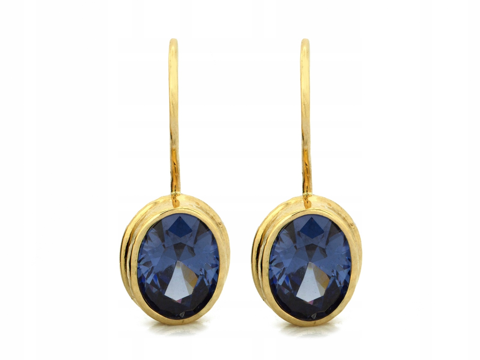 Dámské Náušnice Zlaté 585 s oválným topazem jako dárek