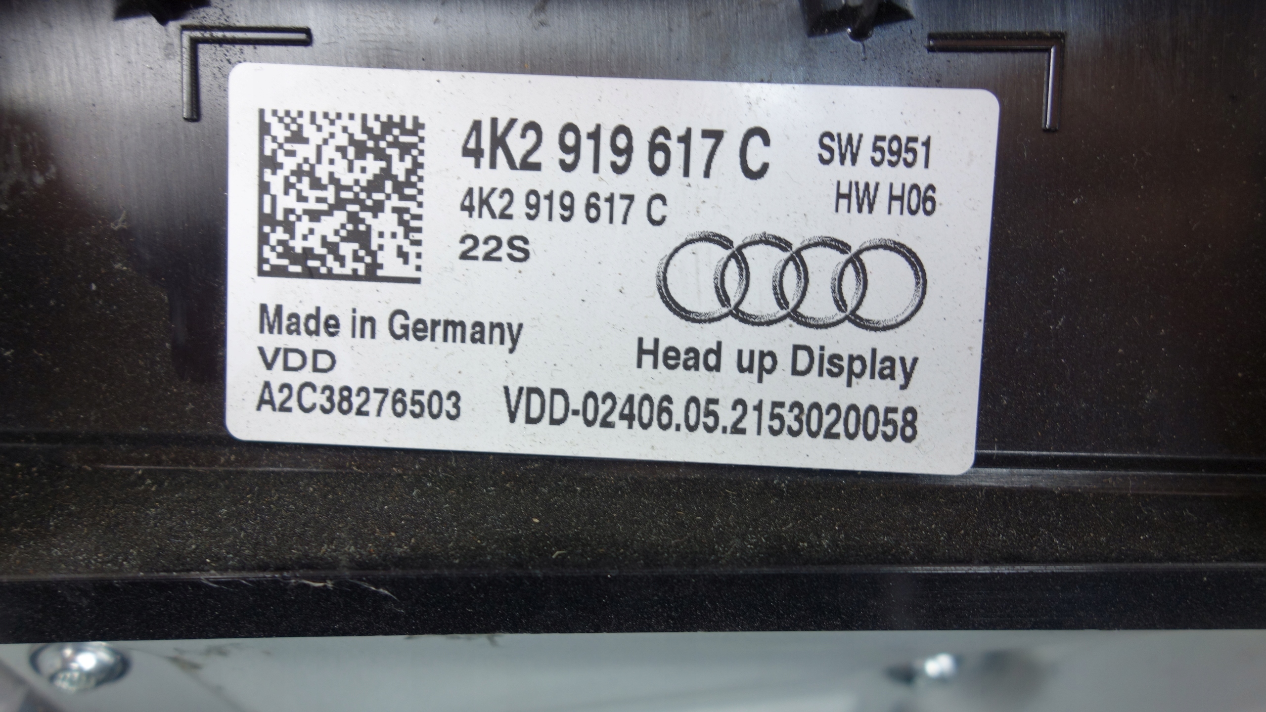 HEAD UP display AUDI A6 C8 2018- 4K2919617C